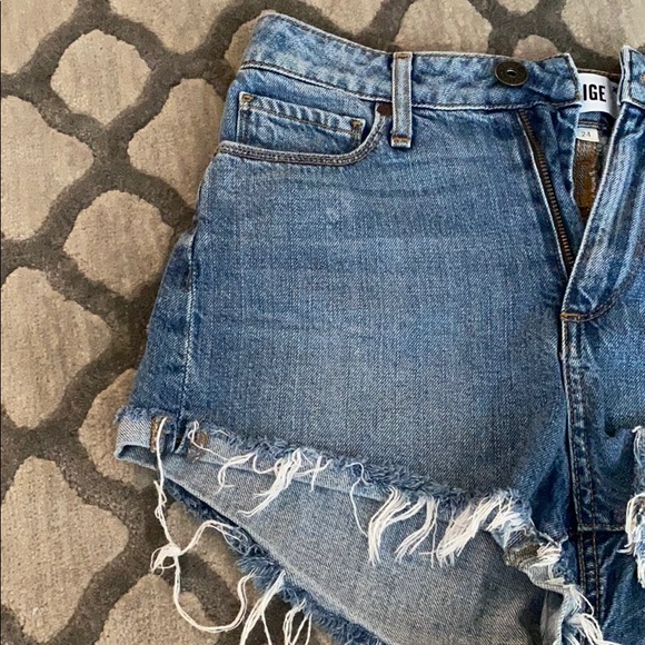 PAIGE DENIM High Waisted Denim Shorts - Picture 2 of 10